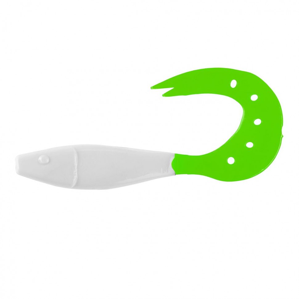 Твистер Helios Kasandra 4"29/10,9см, цвет White & Green 5 шт HS-34-016 , 
